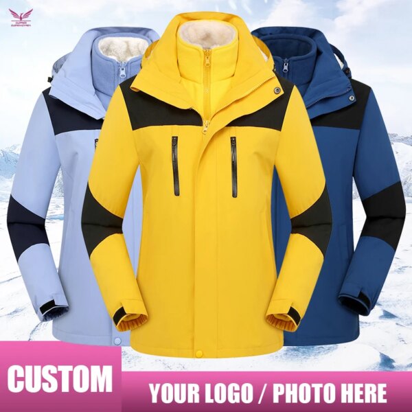 Custom Logo jacket Men winter Windproof Waterproof Jacket  Custom Sweet Couple coat Unisex Outdoor Jackets