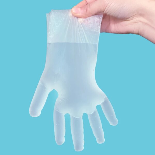 Disposable Gloves Powder-free Transparent Vinyl Gloves Latex Gloves Tpe Gloves For Household Food Handling 100 Pieces - Image 4