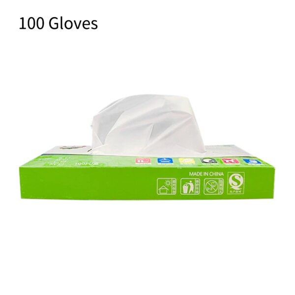 Disposable Gloves Powder-free Transparent Vinyl Gloves Latex Gloves Tpe Gloves For Household Food Handling 100 Pieces - Image 7