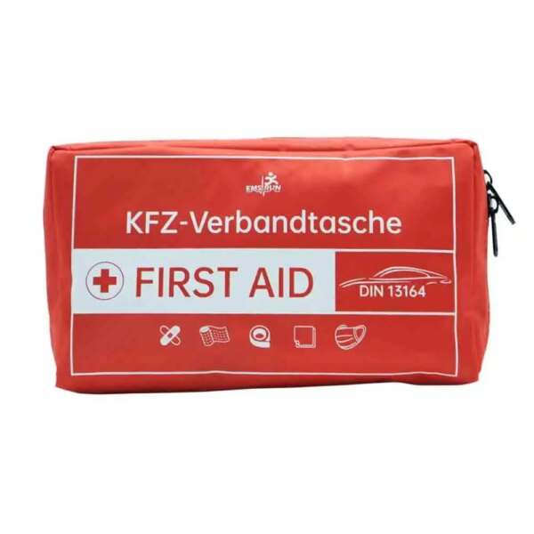 First Aid Kit DIN 13164 Emergency Medical First Aid Bag Car First Aid Kit with 31 EMT Items For Home Office Hiking Travelling - Image 2
