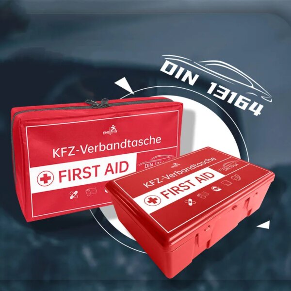 First Aid Kit DIN 13164 Emergency Medical First Aid Bag Car First Aid Kit with 31 EMT Items For Home Office Hiking Travelling - Image 6