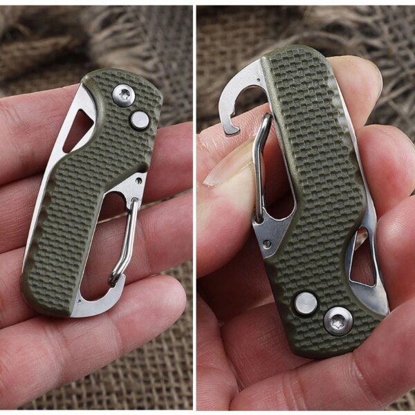 Folding Knife with Keychain Serrated Hook ,Pocket Hunting Knife,Outdoor Survival Knife,Camping, Fishing Knife - Image 4