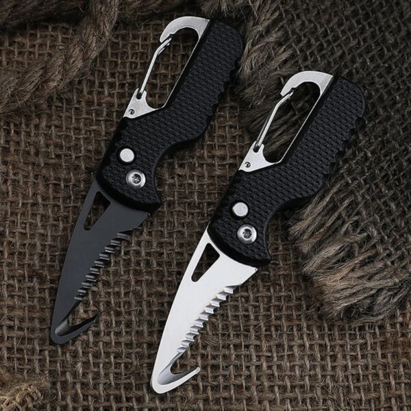 Folding Knife with Keychain Serrated Hook ,Pocket Hunting Knife,Outdoor Survival Knife,Camping, Fishing Knife - Image 5