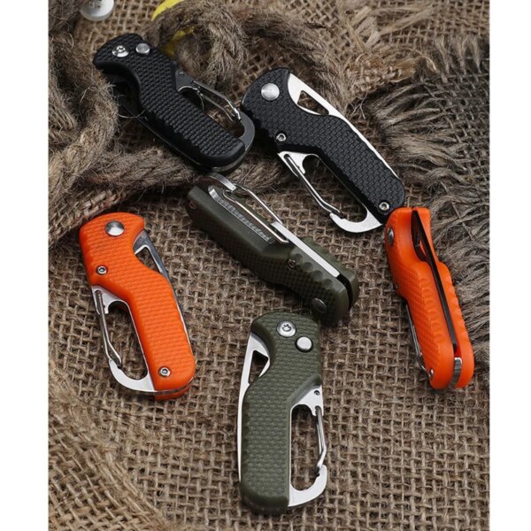 Folding Knife with Keychain Serrated Hook ,Pocket Hunting Knife,Outdoor Survival Knife,Camping, Fishing Knife - Image 6