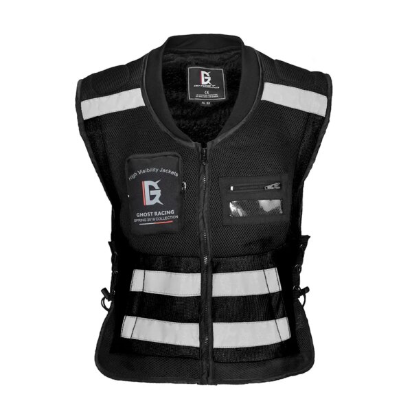 Ghost Racing Motorcycle Reflective Safety Clothing Men's Motorcyclist Fluorescent High Visibility Jackets Motorcycle Rider Vest - Image 3