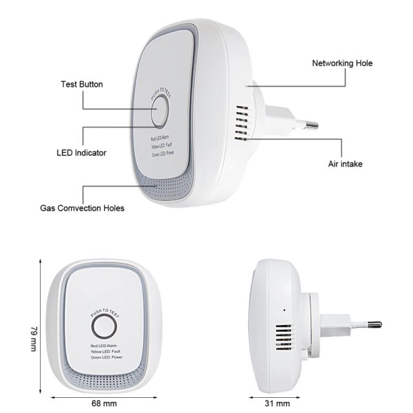 HEIMAN Zwave GAS lpg leak detector Z wave Fire Security Alarm system safety Z-wave Smart home Leakage sensor - Image 5