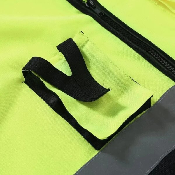 High Visibility Reflective Clothing Construction Workers Traffic Safety Night Inspection Multi-Pocket Safety Work Clothes - Image 3