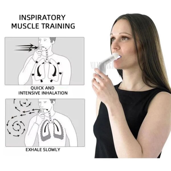 Lung Breathing Trainer Inspiratory Expiratory Muscle Exerciser Drug-Free Respiratory Therapy Pneumonia Breath Training Device - Image 2