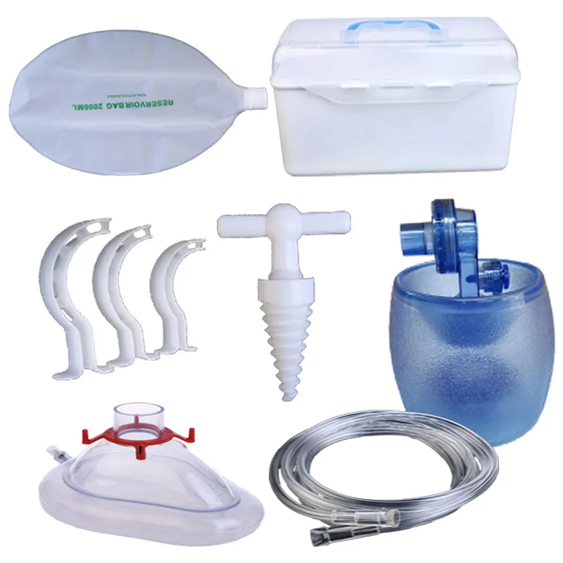 BOS Medicare Surgical® Adult Ambu Bag Manual Resuscitator | Reusable BVM With Oxygen Mask, Reservoir & Non-Rebreather Valve For Emergency, Hospital, Clinic, First Aid – Pack Of 1 - Foto 4