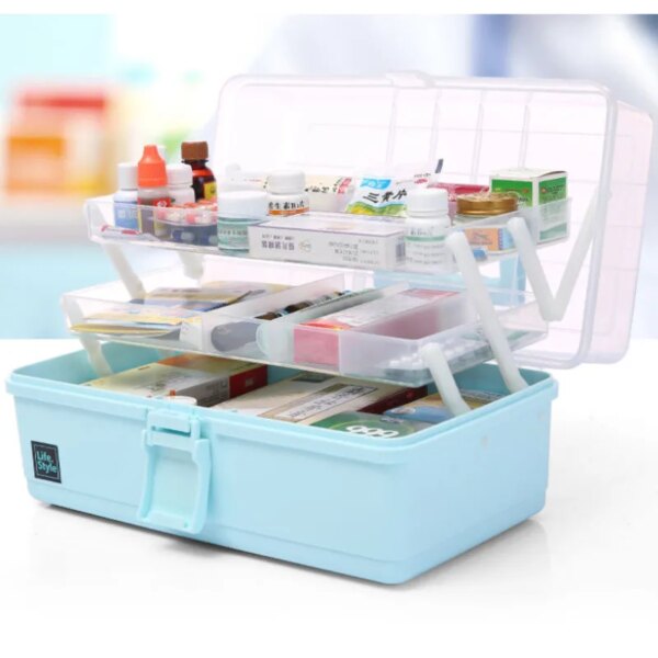 Medical Box Household Large-capacity Medical First Aid Box Medical Multi-layer Medicine Emergency Storage Box Household Box - Image 2