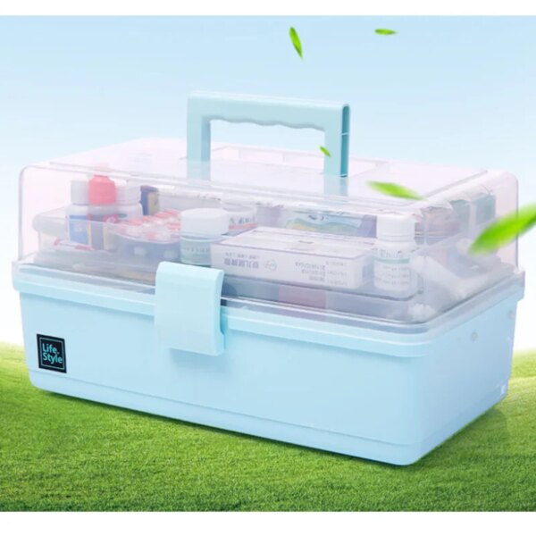 Medical Box Household Large-capacity Medical First Aid Box Medical Multi-layer Medicine Emergency Storage Box Household Box - Image 3