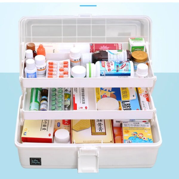 Medical Box Household Large-capacity Medical First Aid Box Medical Multi-layer Medicine Emergency Storage Box Household Box - Image 4