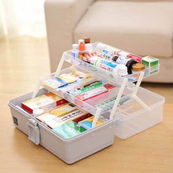 Medical Box Household Large-capacity Medical First Aid Box Medical Multi-layer Medicine Emergency Storage Box Household Box - Image 5