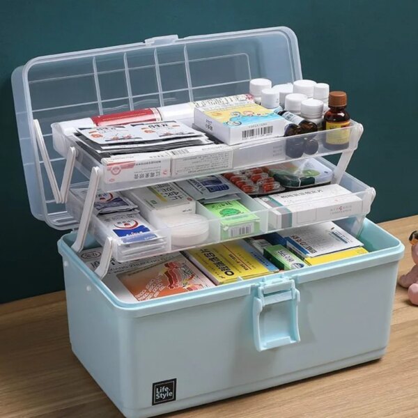 Medical Box Household Large-capacity Medical First Aid Box Medical Multi-layer Medicine Emergency Storage Box Household Box