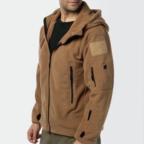 Men US Military Winter Thermal Fleece Tactical Jacket Outdoors Sports Hooded Coat Militar Softshell Hiking Outdoor Army Jackets - Image 5