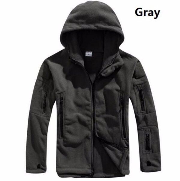 Men US Military Winter Thermal Fleece Tactical Jacket Outdoors Sports Hooded Coat Militar Softshell Hiking Outdoor Army Jackets - Image 8