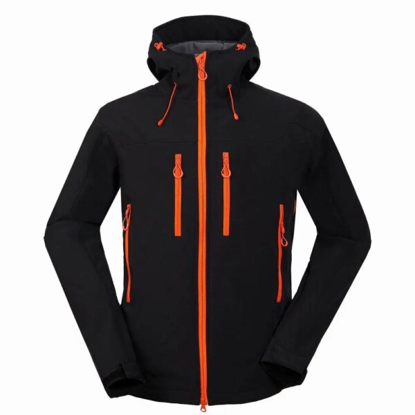 Men's Soft shell jacket Outdoor windproof waterproof Hiking jacket thermal fleece Lined Softshell coat Mountaineering clothes - Image 6