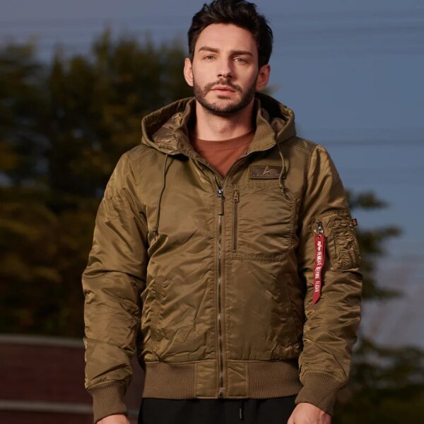 Men's winter very stylish waterproof and windproof jacket, insulated with sintepon