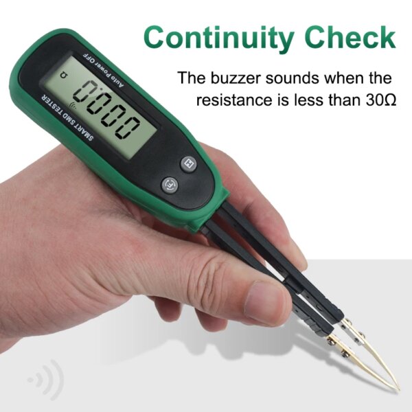 Mestek Smart SMD Tester Auto Range Scan Tweezer Digital Multimeter Resistance Capacitor Diode Continuity Check SMD Tester - Image 2