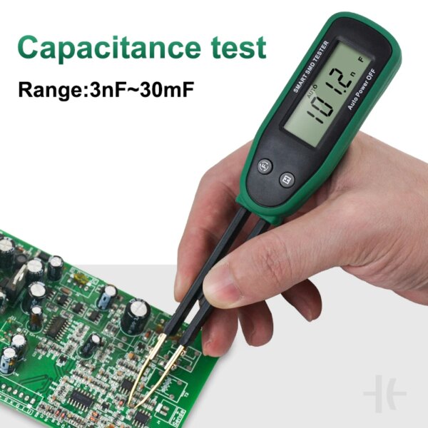 Mestek Smart SMD Tester Auto Range Scan Tweezer Digital Multimeter Resistance Capacitor Diode Continuity Check SMD Tester - Image 4