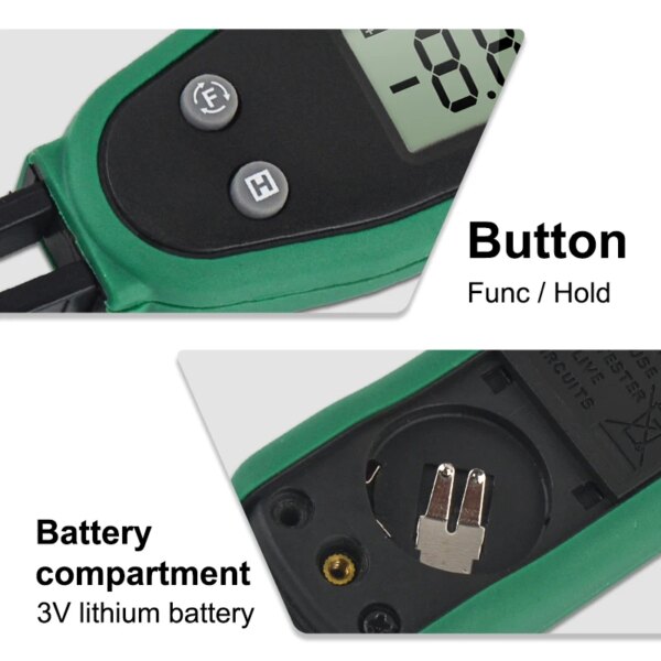Mestek Smart SMD Tester Auto Range Scan Tweezer Digital Multimeter Resistance Capacitor Diode Continuity Check SMD Tester - Image 6