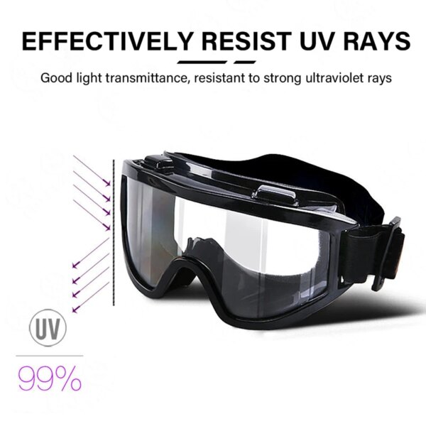 Motorcycle Goggles Glasses Men Women Eye Protect Off-road Cycling Safety Anti Dust Glasses Protection Moto Dust-proof Eyeglasses - Image 2