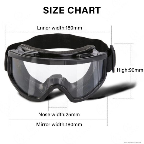 Motorcycle Goggles Glasses Men Women Eye Protect Off-road Cycling Safety Anti Dust Glasses Protection Moto Dust-proof Eyeglasses - Image 6