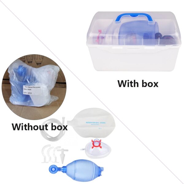 New Simple Respirator Resuscitator Oxygen Tube Mask Air-sac First Aid Kit Health Self-help Equipment Security Protection Supply - Image 5