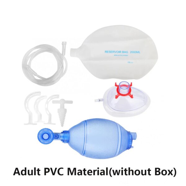 New Simple Respirator Resuscitator Oxygen Tube Mask Air-sac First Aid Kit Health Self-help Equipment Security Protection Supply - Image 7