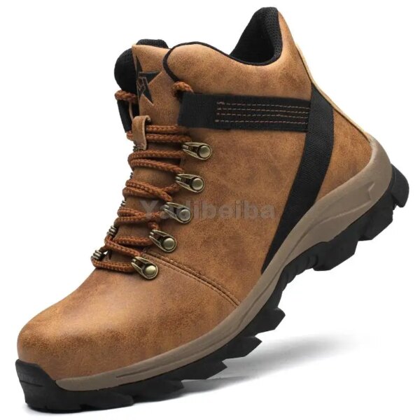 Outdoor Men Work Boots Safety Shoes Anti-puncture Safety Boot Work Steel Toe Shoes Indestructible Desert Combat Boots Protective - Image 11