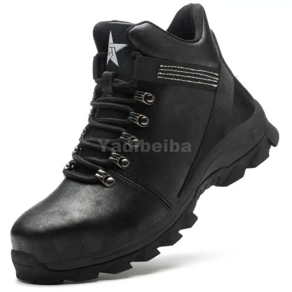 Outdoor Men Work Boots Safety Shoes Anti-puncture Safety Boot Work Steel Toe Shoes Indestructible Desert Combat Boots Protective - Image 12