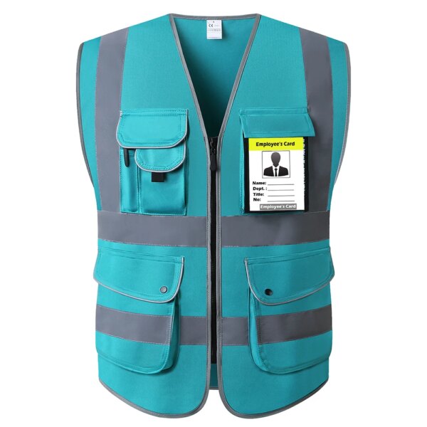 Pink Safety Vest For Women Hi Vis Vest With Reflective Stripes Safety Vest With Pockets And Zipper - Image 12