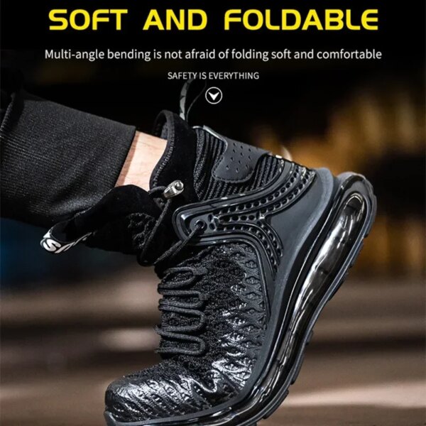 Plus Size 50 Fashion Safety Working Boots For Men High Quality Indestructible Construction Anti Smashing Shoes Sneakers Footwear - Image 6