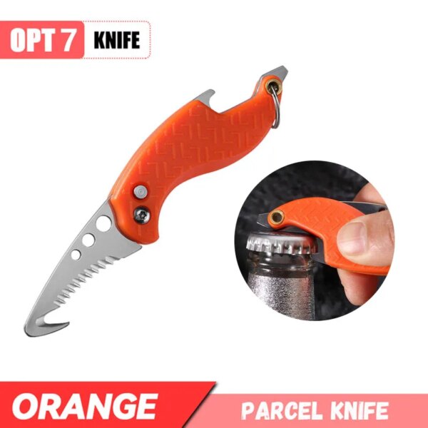 Portable Multifunctional Knife Stainless Open Express Parcel Strap Cutter Emergency Survival Tool,Carry-on Unpacking Box Opener - Image 19