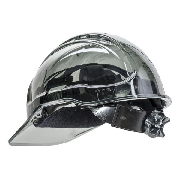 Portwest PV60 Safety Helmet Peak View Vented Ratchet Work Hard Hat in Translucent Hi Vis ANSI CE Adjustable PC Work Cap - Image 12