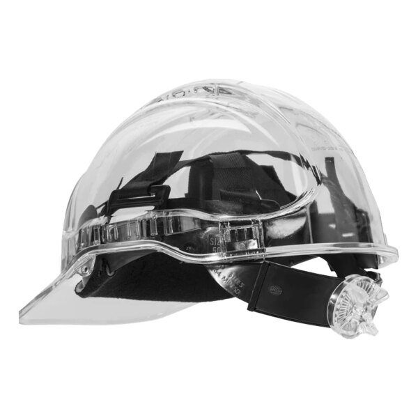 Portwest PV60 Safety Helmet Peak View Vented Ratchet Work Hard Hat in Translucent Hi Vis ANSI CE Adjustable PC Work Cap - Image 8