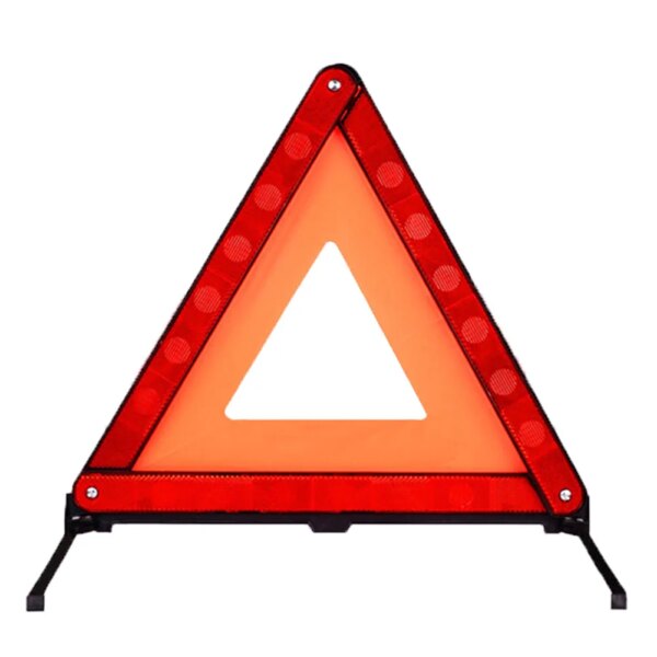 Practical Car Stop Sign Tripod Road Flasher Triangle Emergency Warning Sign Foldable Reflective Safety Roadside Lighting - Image 2