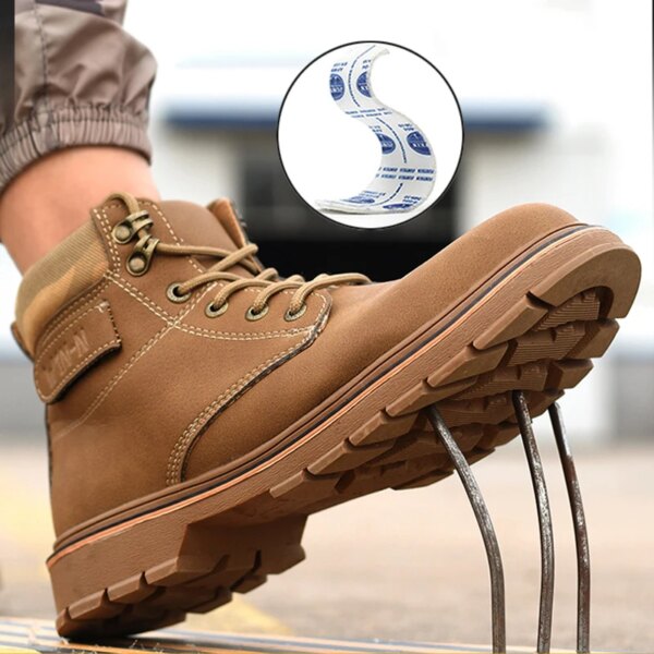 Quality Work Boots Safety Steel Toe Shoes Men 2023 New Industrial Shoes Anti-smash Anti-puncture Safety Shoes For Work Boots - Image 2