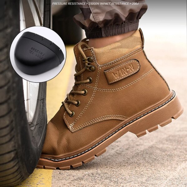 Quality Work Boots Safety Steel Toe Shoes Men 2023 New Industrial Shoes Anti-smash Anti-puncture Safety Shoes For Work Boots - Image 3