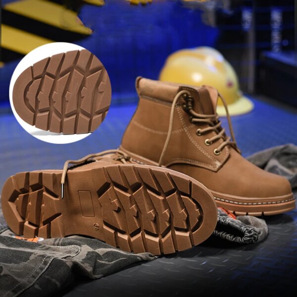 Quality Work Boots Safety Steel Toe Shoes Men 2023 New Industrial Shoes Anti-smash Anti-puncture Safety Shoes For Work Boots - Image 6