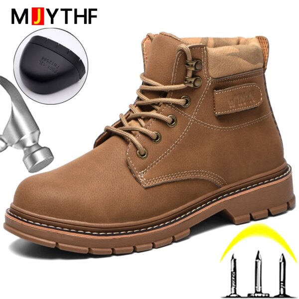 Quality Work Boots Safety Steel Toe Shoes Men 2023 New Industrial Shoes Anti-smash Anti-puncture Safety Shoes For Work Boots