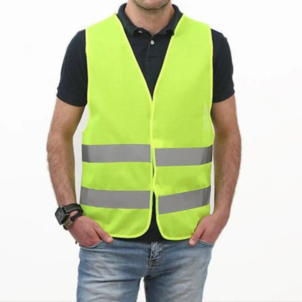 Reflective Vest High Visibility Fluorescent Outdoor Safety Clothing Waistcoat Safety Vest Ventilate Vest - Image 6