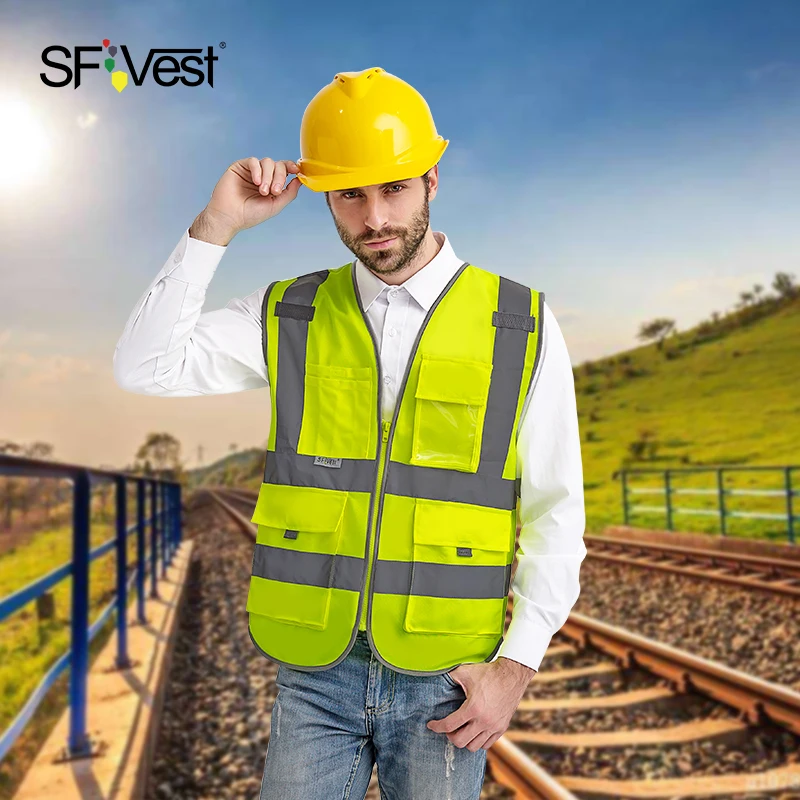 SFVest High Visibility Reflective Safety Vest Safety Clothing Work ...