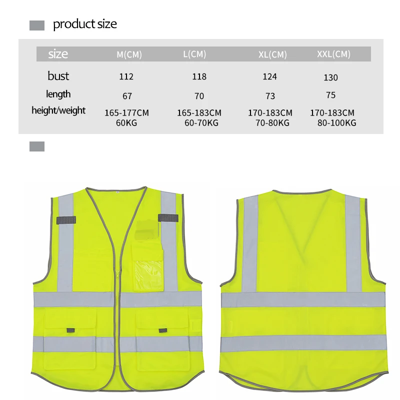 SFVest High Visibility Reflective Safety Vest Safety Clothing Work ...