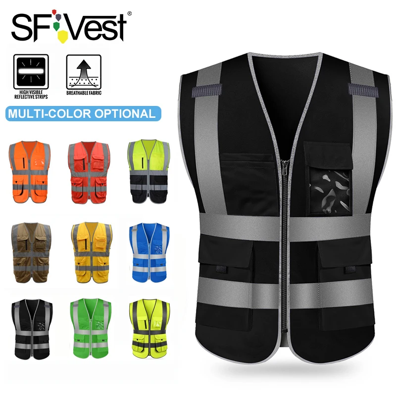 SFVest High Visibility Reflective Safety Vest Safety Clothing Work ...