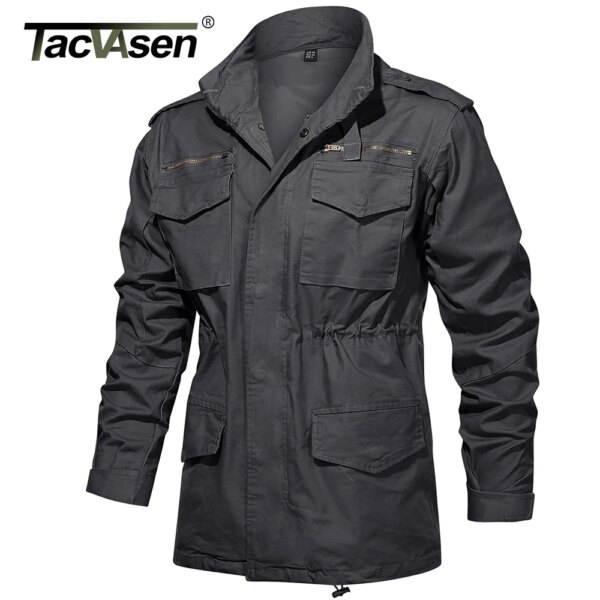 TACVASEN Army Field Jacket Men's Military Cotton Hooded Coat Parka Green Tactical Uniform Windbreaker Hunting Clothes Overcoat - Image 6