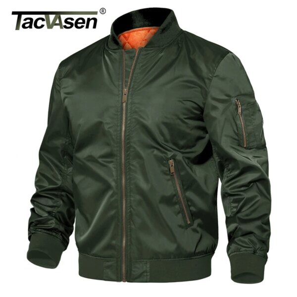 TACVASEN Winter Military Jacket Outwear Mens Cotton Padded Pilot Army Bomber Jacket Coat Casual Baseball Jackets Varsity Jackets - Image 2