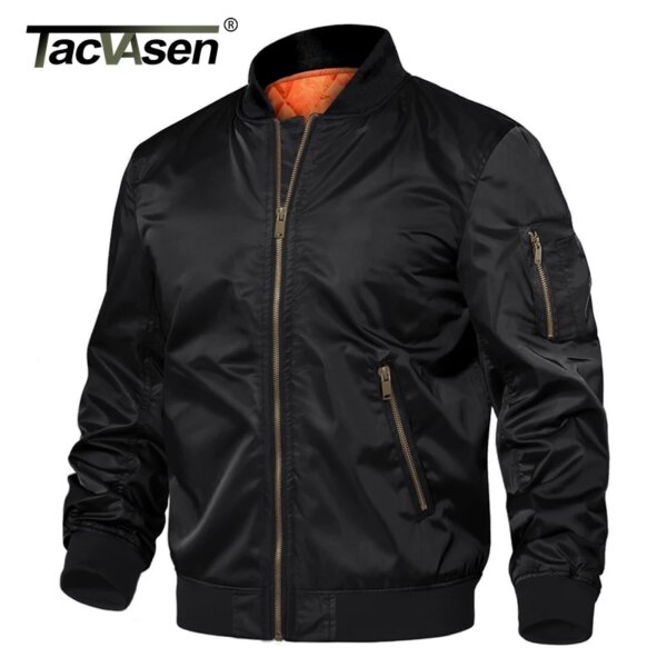 TACVASEN Winter Military Jacket Outwear Mens Cotton Padded Pilot Army Bomber Jacket Coat Casual Baseball Jackets Varsity Jackets - Image 3