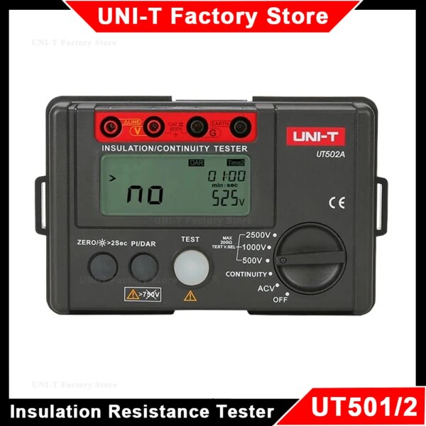 UNI-T Insulation Resistance Tester UT501 UT502 Digital Voltmeter Ohmmeter Megohmmeter Professional Ohm Meter Tester