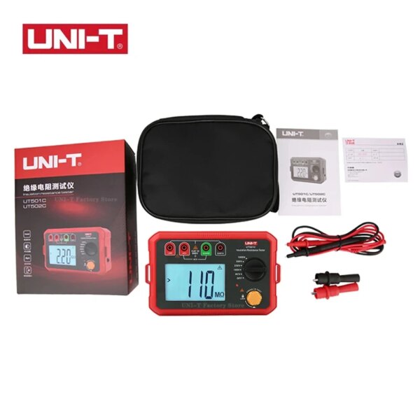 UNI-T Insulation Resistance Tester UT501 UT502 Digital Voltmeter Ohmmeter Megohmmeter Professional Ohm Meter Tester - Image 8